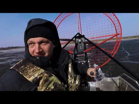 Видео: Аэроустановка Бурлак-Аэро на алюминиевой лодке (часть 2)