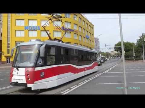 Видео: Трамваии в Москве 2016 -  30 Minutes of Trams in Moscow, Russia