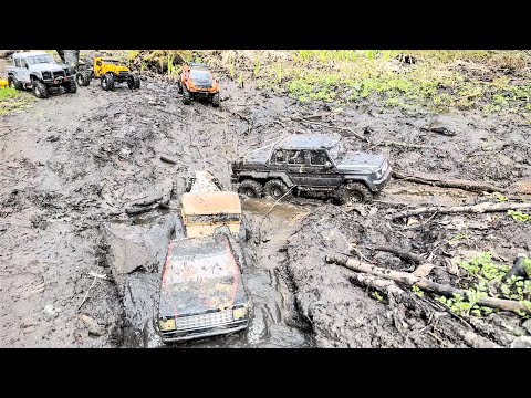 Видео: TRX6 Mercedes G63 в мощный гряземес! RC crawler трофи в Измайлово 14.04.2024 часть 2