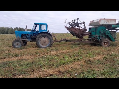 Видео: Первая уборочная прицепным комбаином