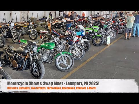 Видео: Выставка мотоциклов — классические мотоциклы, турбобайки, двухтактные мотоциклы и многое другое! ...