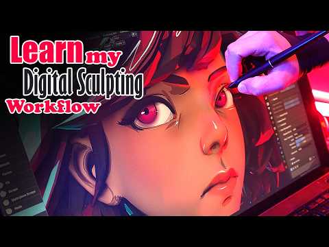 Видео: Узнайте, как создавать цифровые скульптуры — мой рабочий процесс менее чем за 10 минут!