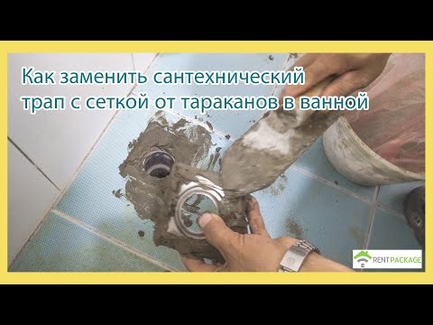 Видео: Как заменить сантехнический трап с сеткой от тараканов в ванной