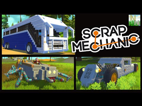 Видео: Scrap Mechanic Монстро-Шагоход, Седельный Тягач, ХотРод Ваши Постройки 0.1.20