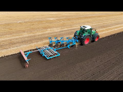 Видео: Летняя пахота! FENDT FAVORIT 920. Плуг LEMKEN + сеялка.