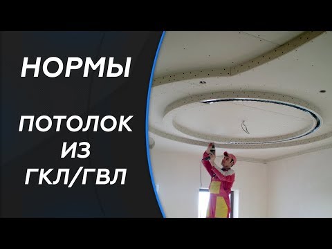 Видео: Потолок из гипсокартона (Нормы)