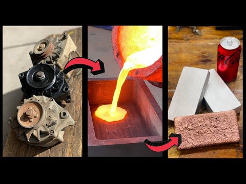 Видео: Triple Melt - Удивительные стержни генератора-ASMR Metal Melting-Trash To Treasure -Copper Aluminium