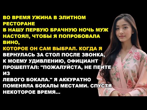 Видео: Когда мой муж на романтическом ужине налил что-то в мой бокал, я тайно поменяла бокалы местами то.