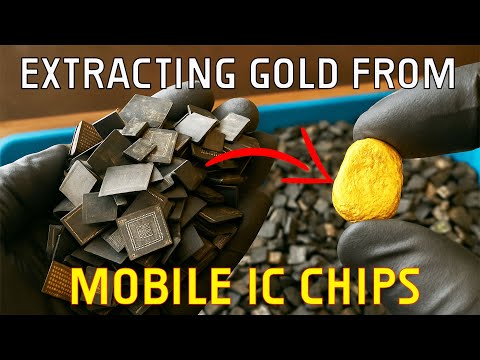 Видео: Извлечение золота из мобильных чипов İc | Извлечение золота из чипов мобильных телефонов İc