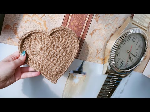 Видео: Сердечко из джута / Подставка под горячее ❤️