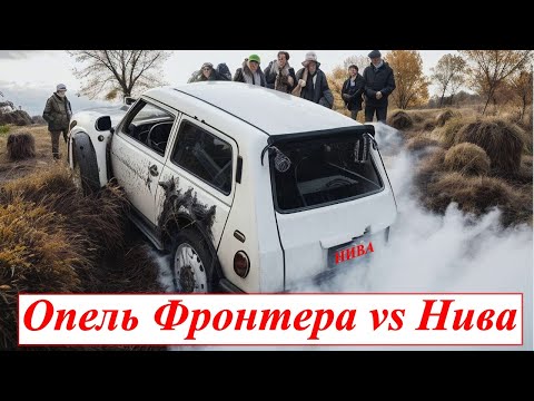 Видео: Битва внедорожников: Опель Фронтера vs Нива.