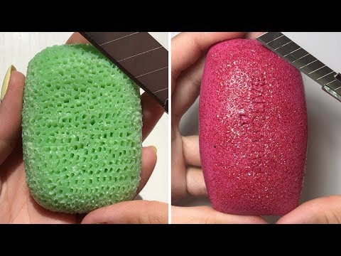 Видео: Асмр мыло резки | Удовлетворительное видео [ASMR] #96