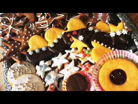 Видео: Коледни сладки. 🎄🎄🎄С 1 тесто 3 вида (без захар и масло) Техники за декорация.