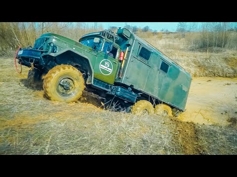 Видео: ЗИЛ 131 6х6 наказывает SUBARU, УАЗ, НИВА на бездорожье