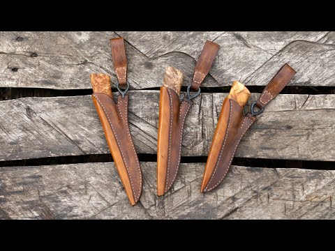 Видео: Ножи по кельтским мотивам. Резьба, необычный подвес.