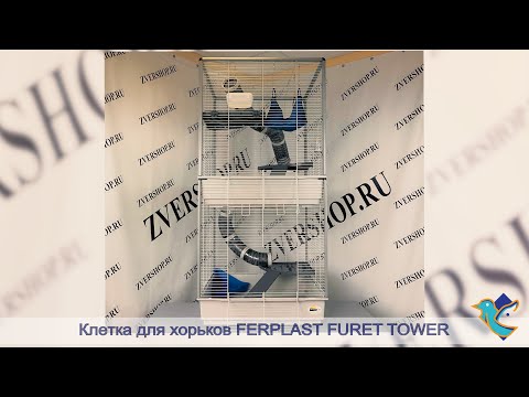 Видео: Клетка Furet Tower для хорьков двухэтажная Ferplast