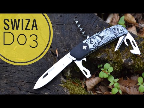 Видео: Нож Swiza D03 Dia de Muertos обзор, сравнение с Victorinox.