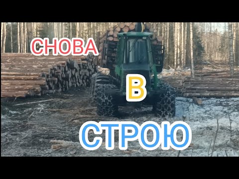 Видео: Форвардер в строю.. Лес.