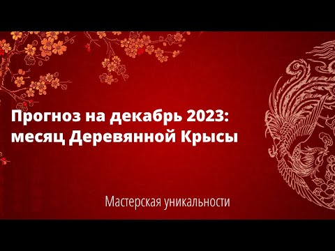 Видео: Прогноз на декабрь 2023: месяц Деревянной Крысы