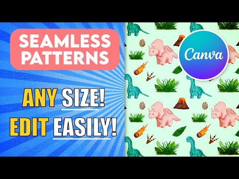 Видео: ПРОСТЫЕ бесшовные узоры в Canva!