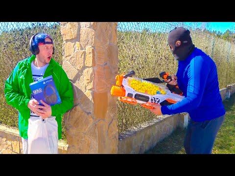 Видео: У Лысой Бороды ОТЖАЛИ ДОРОГУЮ ПОКУПКУ. Nerf Btothres