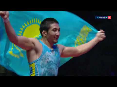 Видео: Вольная борьба. Чемпионат Азии. 74 кг. Финал. Дархан Есенғали (Казахстан) - Кирин Киношита (Япония)