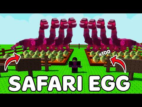 Видео: Используйте БРОНТОЗАВРА, чтобы ВЫВЕСТИ 100 ЯИЦ САФАРИИ в игре «Вырасти сад»!