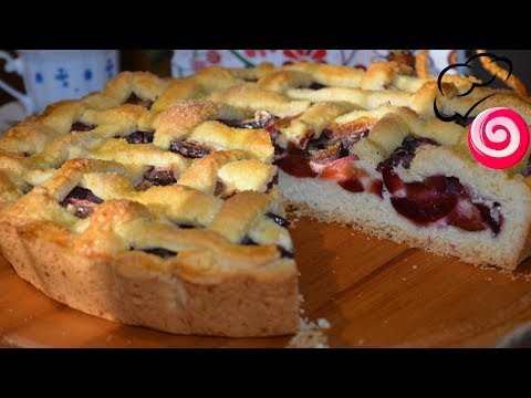 Видео: Песочный пирог со сливами