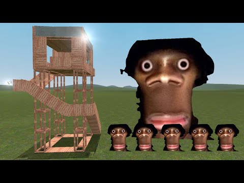 Видео: Семья Аухх против башен в Garry's Mod