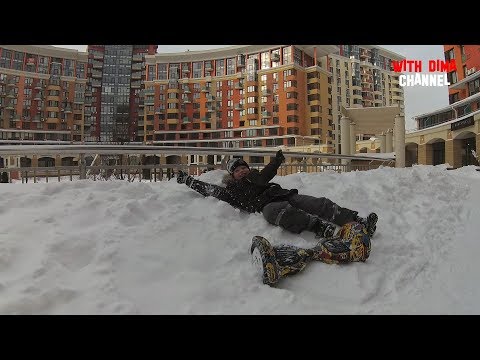 Видео: ГИРОСКУТЕР РУЛИТ / Испытания гироскутера зимой на снегу. Hoverboard
