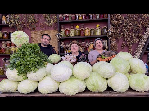 Видео: Расслабляющая деревня Азербайджан | Капустный праздник в деревне | Бабушка готовит довгу