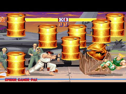 Видео: Street Fighter 2 - Champion Edition, модифицированное издание Aimed Barrel Edition - прохождение Ryu