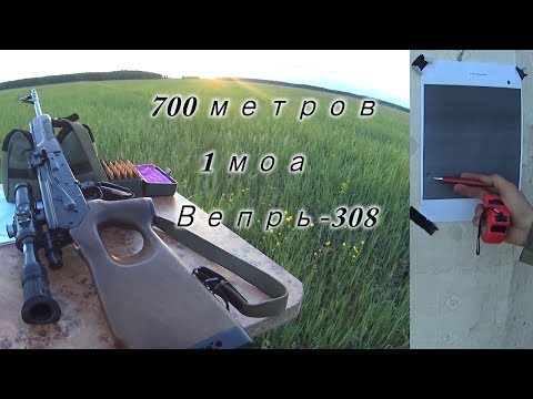 Видео: Вепрь   308 стреляет в 1МОА на 700 метрах!!!