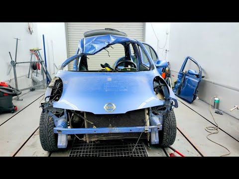 Видео: Nissan Micra.  Рихтовочные работы.  День первый!