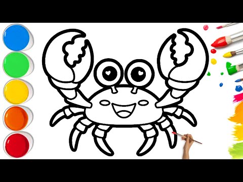 Видео: 🦀 Как нарисовать милого краба | Простое пошаговое руководство