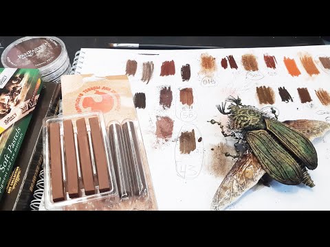 Видео: Материалы для мастер классов Школы текстильной куклы. ч 2. Сухая пастель