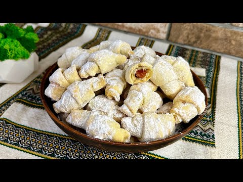 Видео: 🥐 Крихкі, пісочні 🥐РОГАЛИКИ з дитинства - всього із трьох інгредієнтів 👍