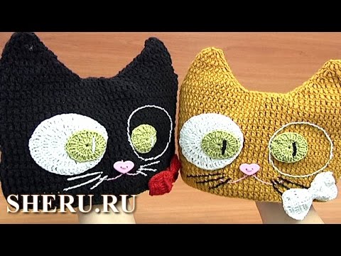 Видео: How to Crochet Cat Hat Урок 6 часть 1 из 2 Детская шапочка