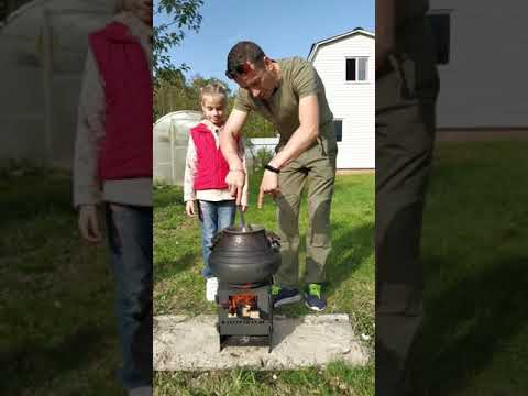 Видео: Печка разборная, походная. Макси -щепочница пиролизного  горения.