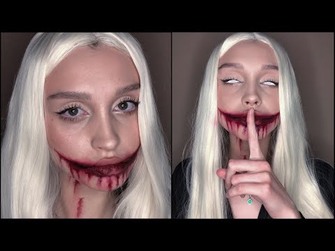 Видео: БЫСТРЫЙ И ПРОСТОЙ МАКИЯЖ НА ХЭЛЛОУИН / Как сделать правдоподобный грим на Хэллоуин