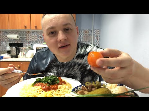 Видео: Спагетти с сыром Чеддер МУКБАНГ mukbang