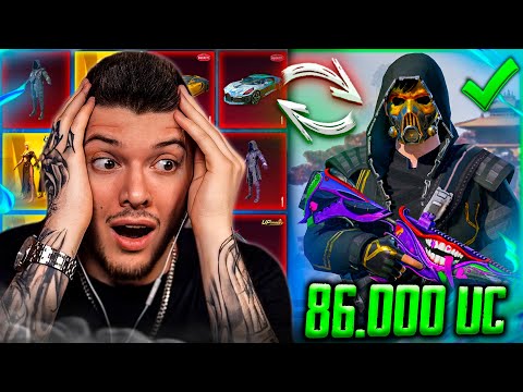 Видео: 😱 86 000 UC - ЭТО ЛУЧШАЯ ПРОКАЧКА АККАУНТА В PUBG MOBILE! ВЫБИЛ ВСЕ МИФИКИ, ЗОЛОТО, ШУТ, BUGATTI