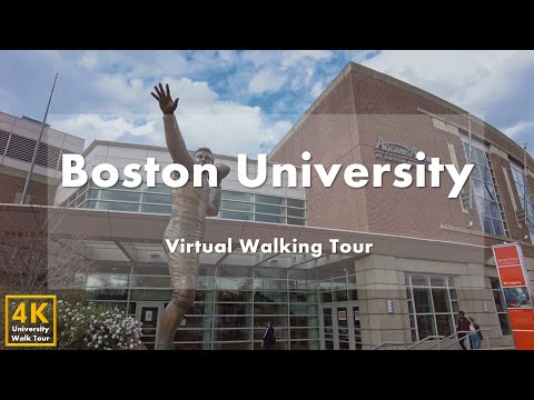 Видео: Бостонский университет (Boston University) - Часть 2 - Виртуальная пешеходная экскурсия [4k 60fps]