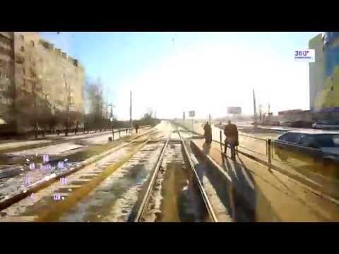Видео: Из кабины Трамвая Коломны (HD, 50 fps, x4)