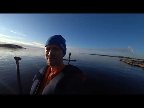 Видео: Ладога. Прогулка на сап-борде.