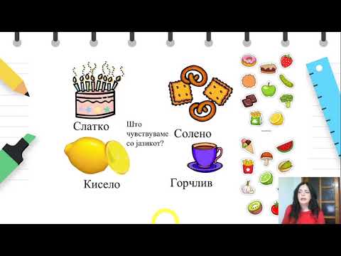 Видео: III одделение - Природни науки - Сетила, откривање на различни видови на вкусови