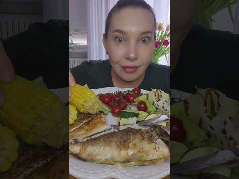 Видео: Мукбанг/Рыба/Овощи 