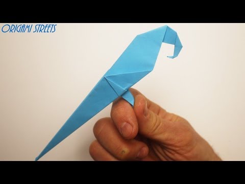 Видео: 🦜Оригами попугай из бумаги. 🦜Как сделать попугая из бумаги.