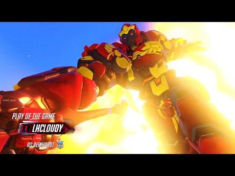 Видео: Лучший Райнхардт, доминирующий в рейтинге – LHCloudy! POTG! [Overwatch 2, 18 сезон, топ-500]