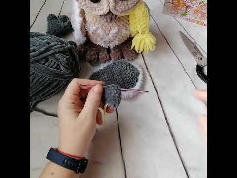 Видео: Амигуруми. Мк совушка крючком. Часть 2